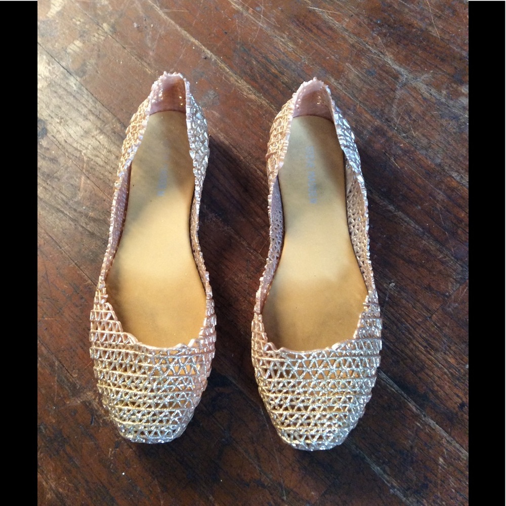 Steve Madden Gold glitter flats size 8 38 euro